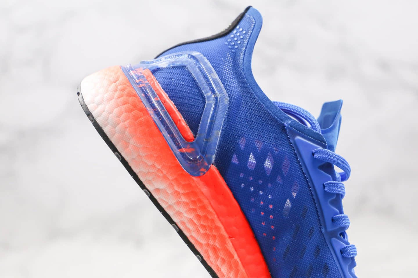 阿迪达斯Adidas Ultra Boost PB纯原版本爆米花跑鞋UB6.0蓝橙色内置真爆米花缓震大底 货号:EF0893