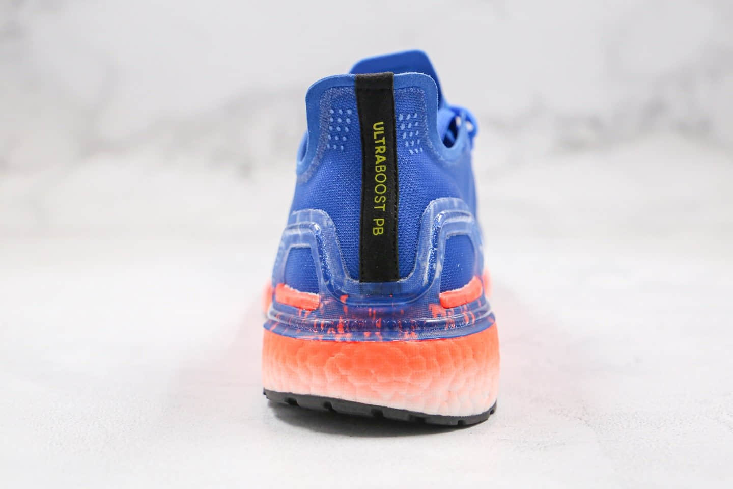 阿迪达斯Adidas Ultra Boost PB纯原版本爆米花跑鞋UB6.0蓝橙色内置真爆米花缓震大底 货号:EF0893
