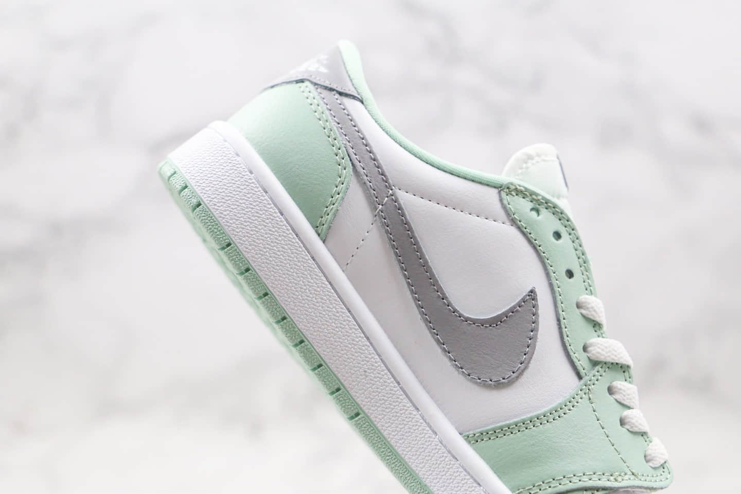 乔丹Air Jordan1 LoW OG NeutralGrey纯原版本低帮AJ1薄荷绿灰色内置气垫区别市面通货版本 货号：CZ0790-100