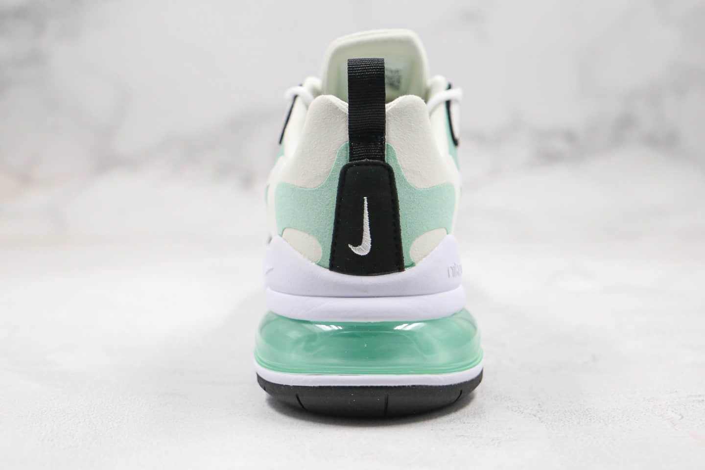 耐克Nike Air Max 270 React纯原版本气垫跑鞋白绿色独立私模区别市面通货版本 货号:CJ0619-012