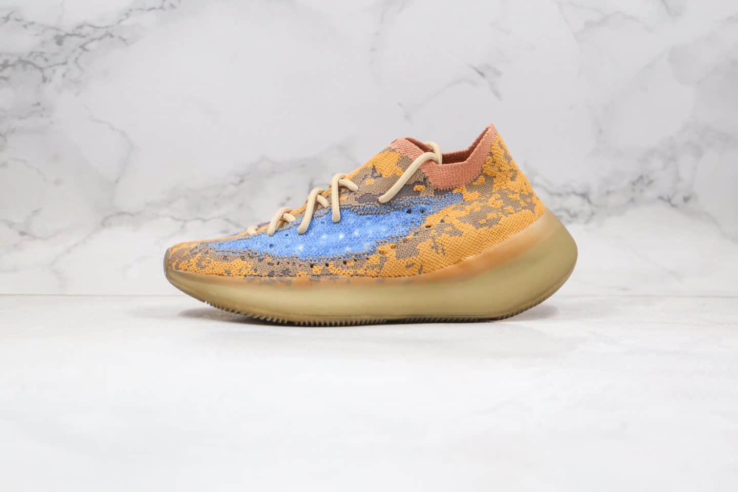 阿迪达斯adidas Yeezy Boost 380“Blue Oat”公司级版本椰子380蓝棕色原纸板开发原档案数据开发 货号:Q47306