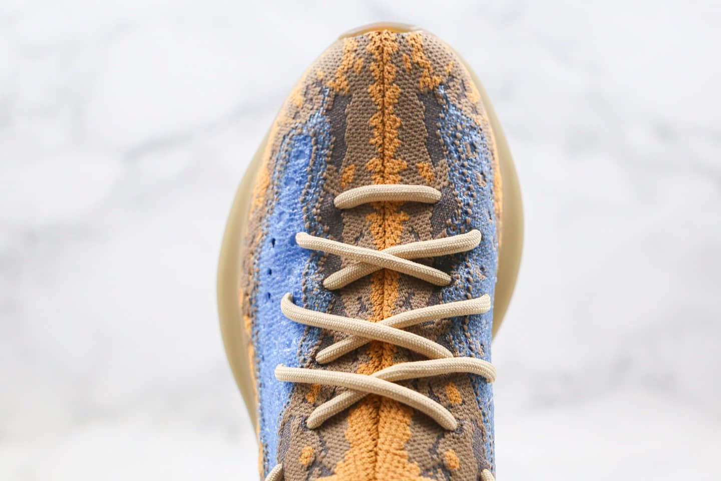 阿迪达斯adidas Yeezy Boost 380“Blue Oat”公司级版本椰子380蓝棕色原纸板开发原档案数据开发 货号:Q47306