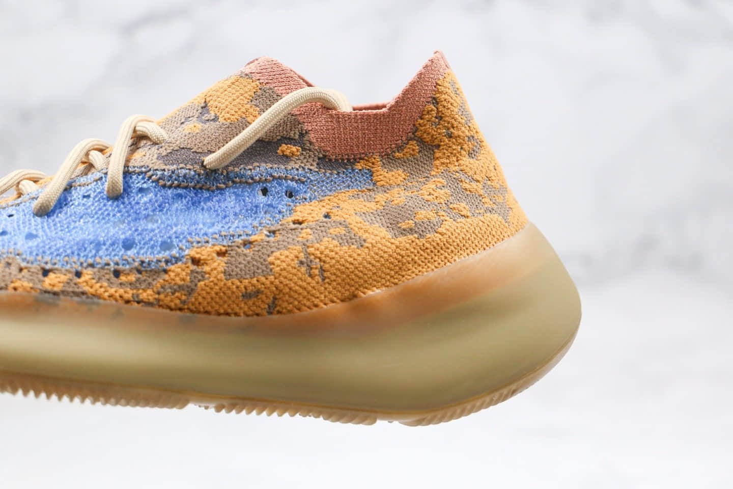 阿迪达斯adidas Yeezy Boost 380“Blue Oat”公司级版本椰子380蓝棕色原纸板开发原档案数据开发 货号:Q47306