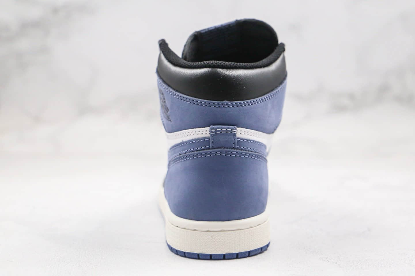 乔丹Air Jordan 1 High OG White Court Purple纯原版本高帮AJ1黑蓝色贪玩蓝月正确后跟定型原楦头纸板打造 货号:555088-115