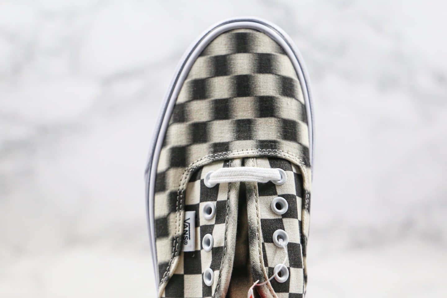 万斯VANS AUTHENTIC公司级版本安纳海姆低帮黑白棋盘格子幻影模糊原厂硫化大底内置钢印 货号:VN0A38EMVJM