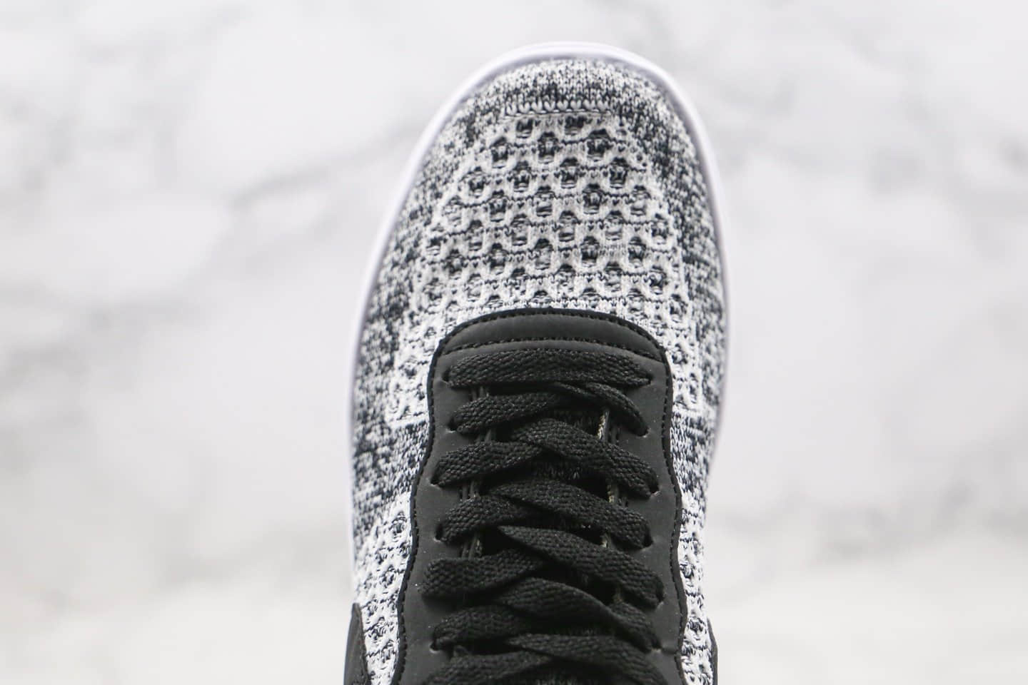 耐克Nike Air Force 1 Flyknit 2.0纯原版本低帮空军一号编织黑白色轻便型原盒原标 货号：AV3042-001