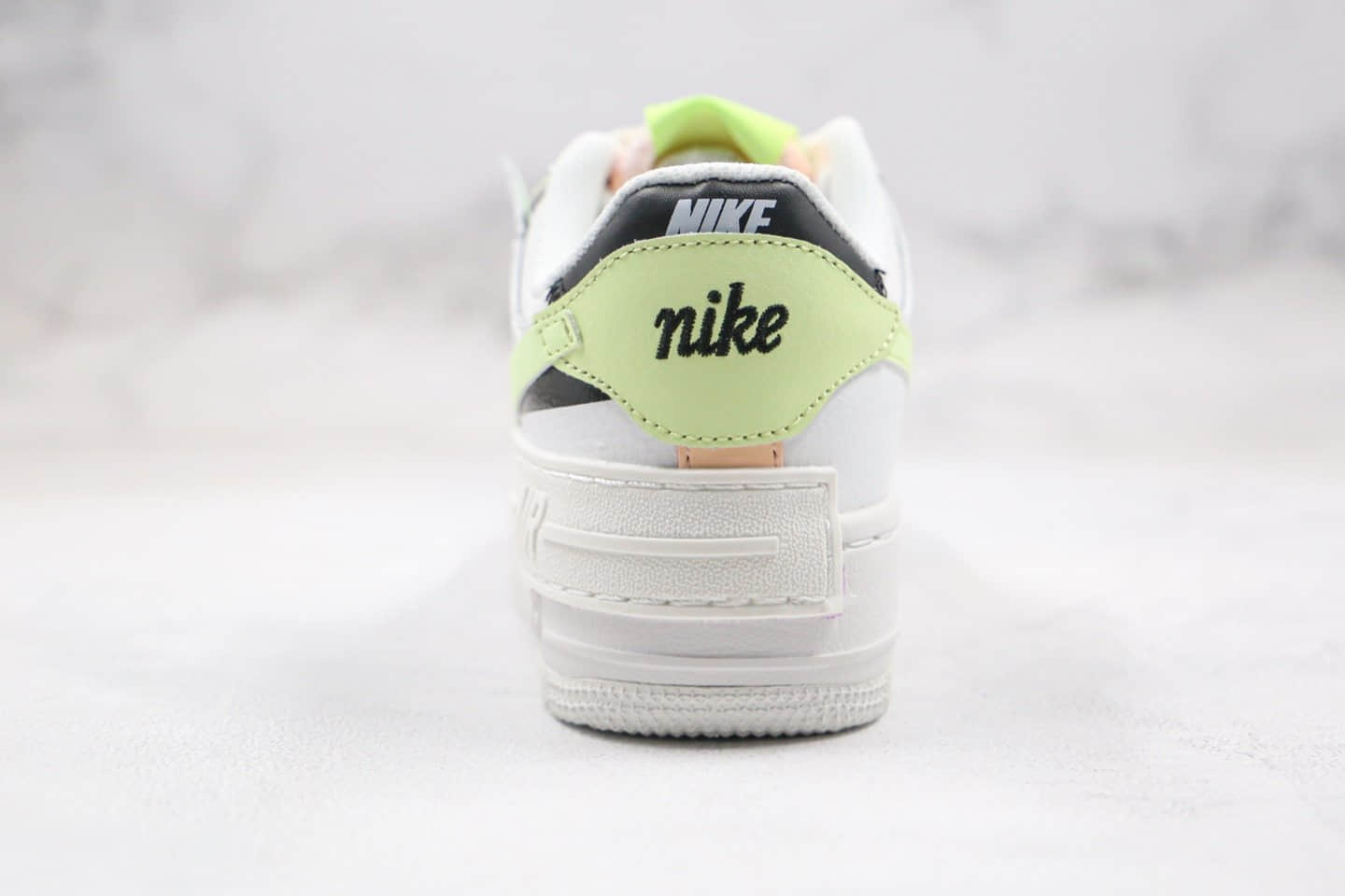 耐克Nike WMNS Air Force 1 Shadow纯原版本马卡龙解构系列低帮空军一号粉绿色原盒原标 货号：CI0919-107