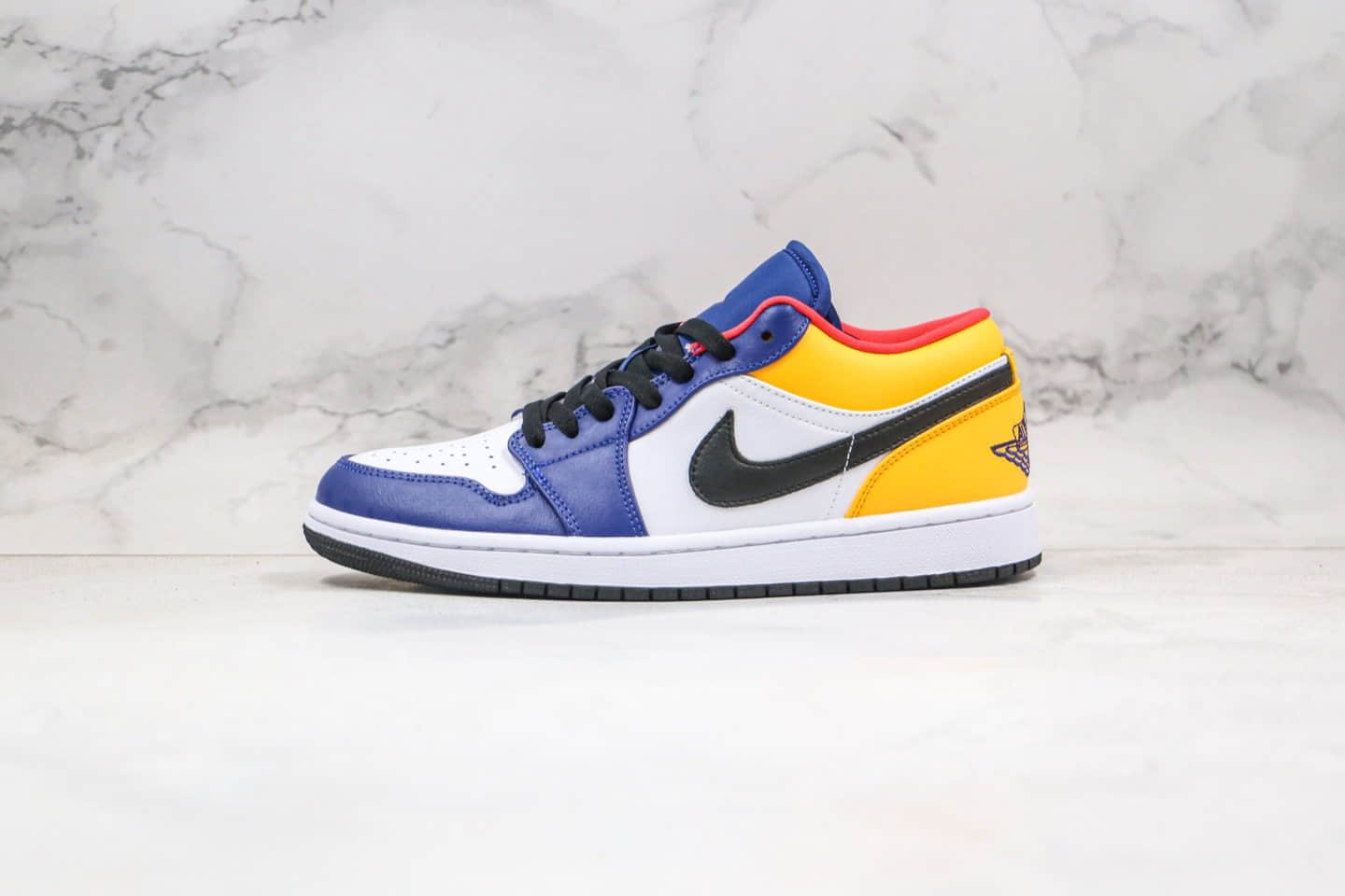 乔丹AIR JORDAN 1 LOW Blue&Yellow纯原版本低帮AJ1蓝柠檬黄配色原档案数据开发正确鞋面材质 货号:553558-123