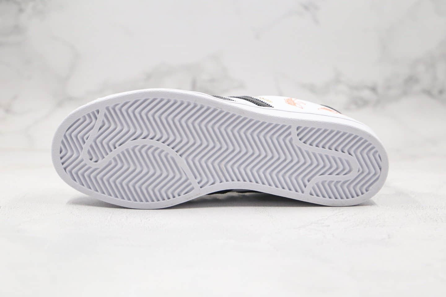 阿迪达斯Adidas Stan Smith纯原版本三叶草贝壳头白金LOGO粉色印花原盒原标 货号:FX2246