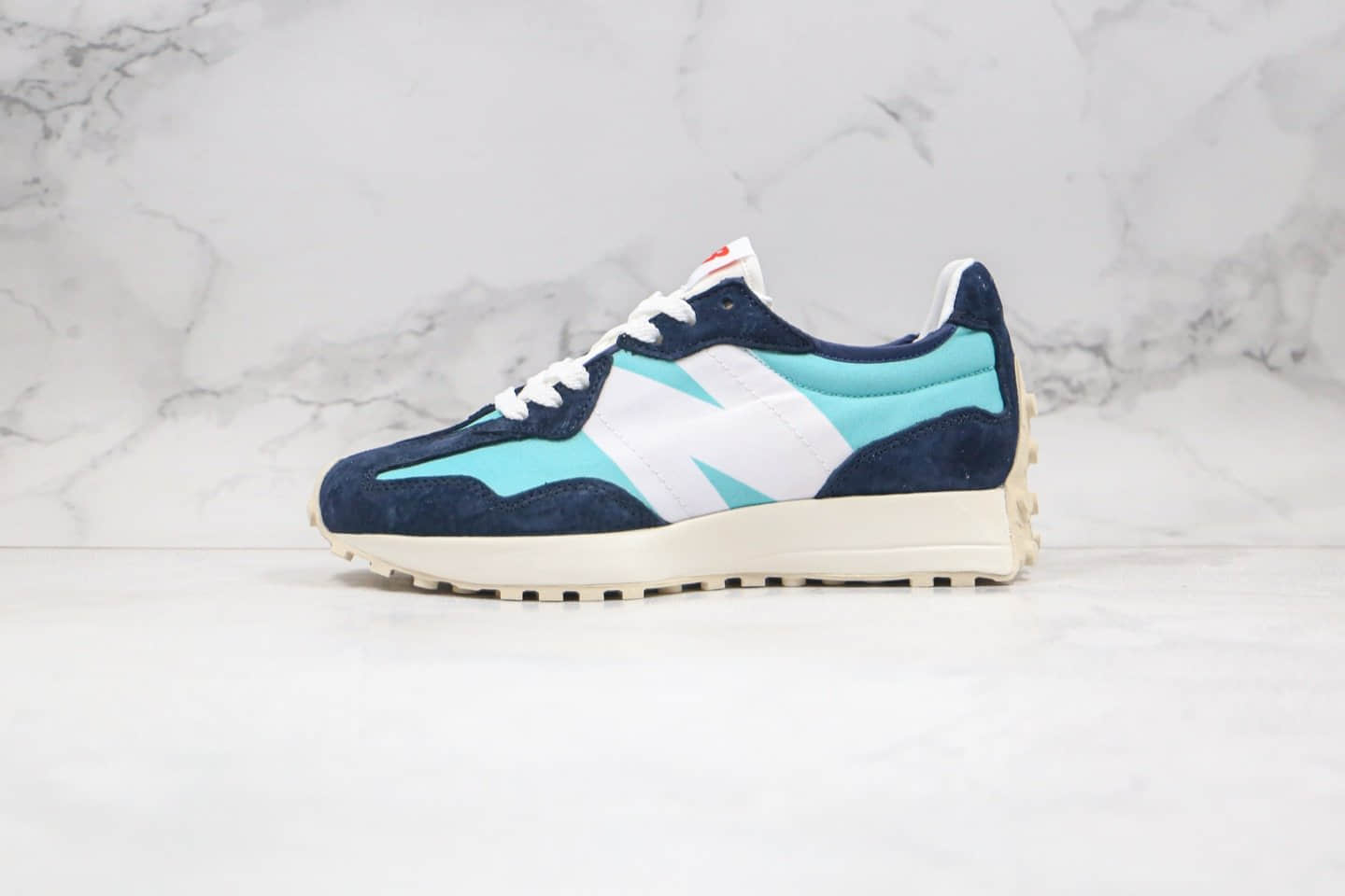 新百伦New Balance 327纯原版本复古慢跑鞋NB327湖水蓝配色原盒原标区别市面通货版本 货号:WS327CPA