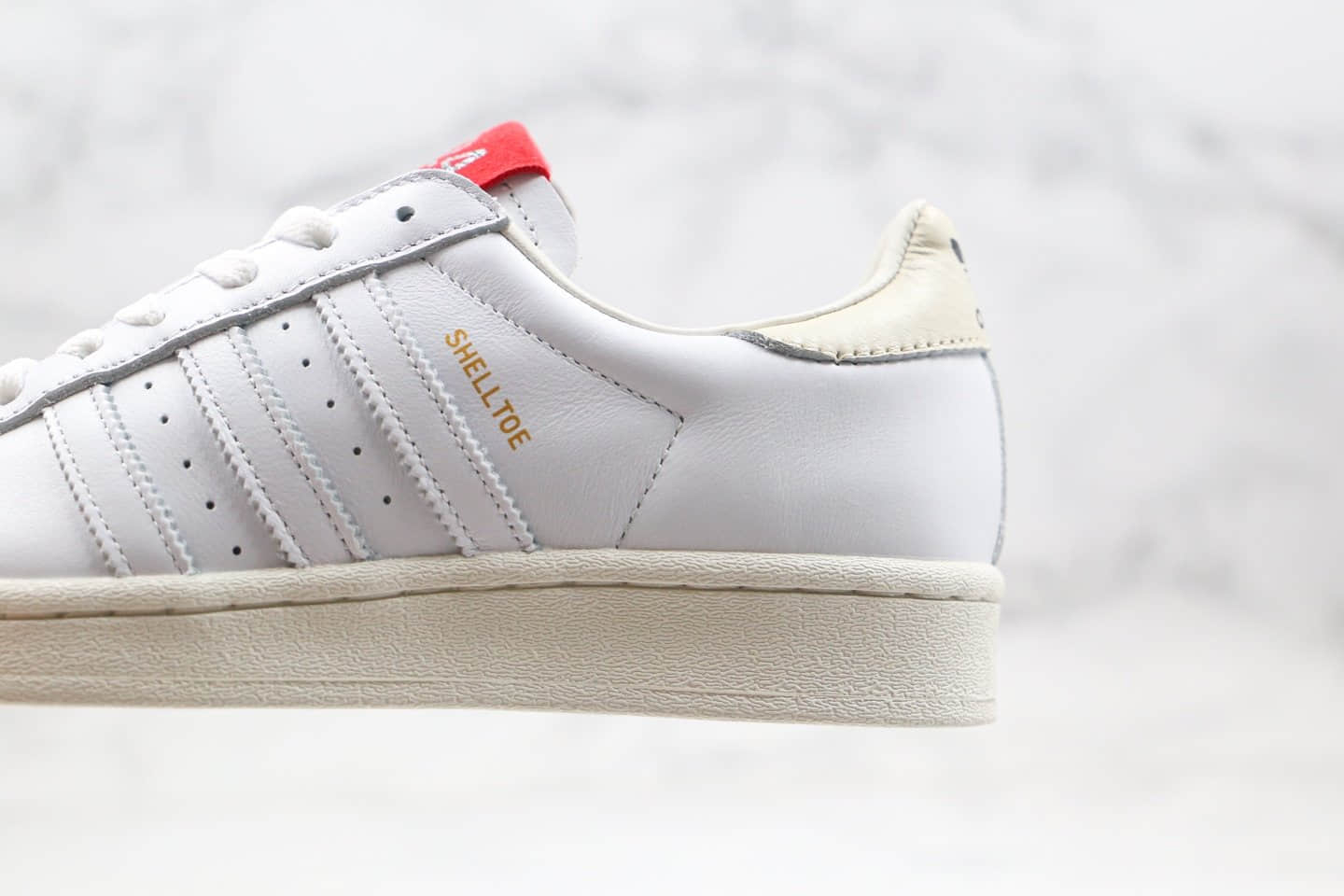 阿迪达斯Adidas Superstar Shelltoe纯原版本三叶草贝壳头424白红色杨幂同款原盒配件原档案数据开发 货号:FW7624