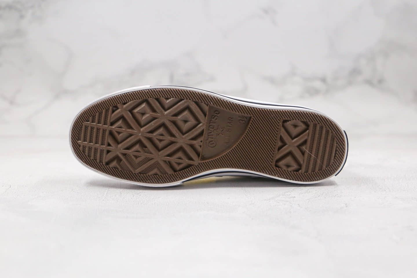 匡威Converse x Fragment Design x Sacai公司级版本三方联名款高帮白蓝色补丁铭牌缝线帆布鞋原厂硫化大底 货号:160329C