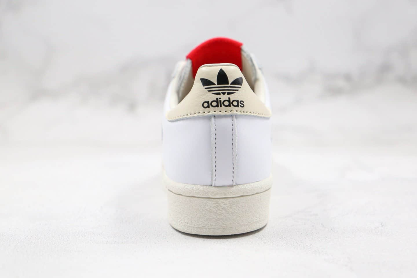 阿迪达斯Adidas Superstar Shelltoe纯原版本三叶草贝壳头424白红色杨幂同款原盒配件原档案数据开发 货号:FW7624