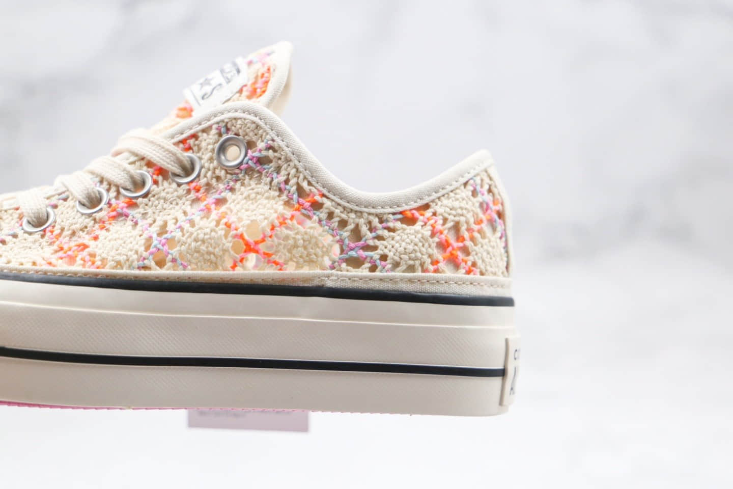 匡威Converse Chuck 70公司级版本低帮镂空厚底松糕鞋编织花配色原楦头纸板打造 货号:568278C
