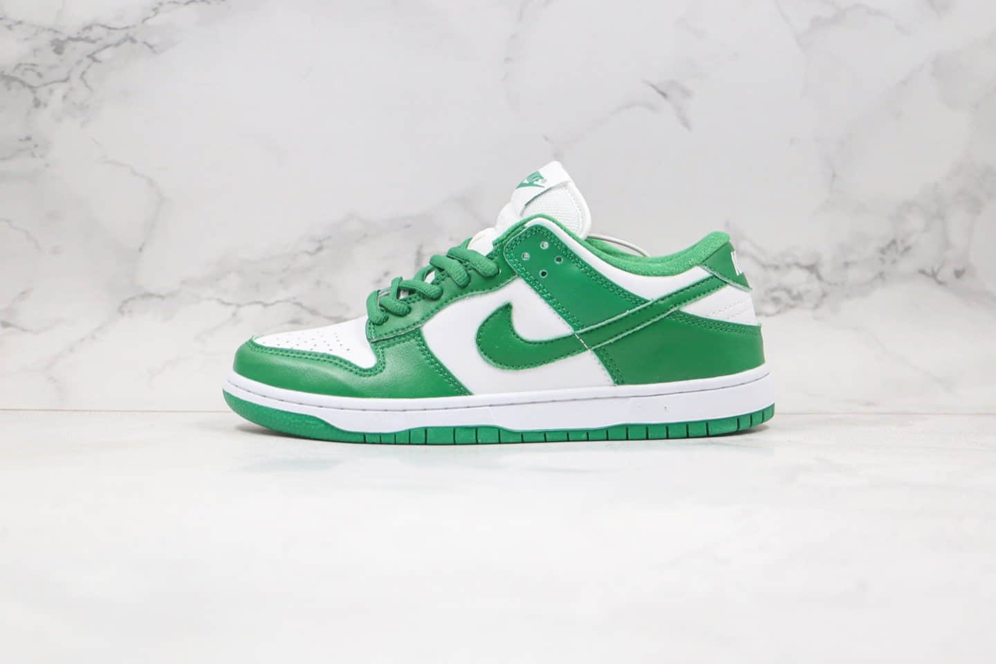 耐克Nike Dunk Low Pro 2020版纯原版本低帮SB DUNK板鞋白绿色内置Zoom气垫原楦头纸板打造 货号:CU1727-102