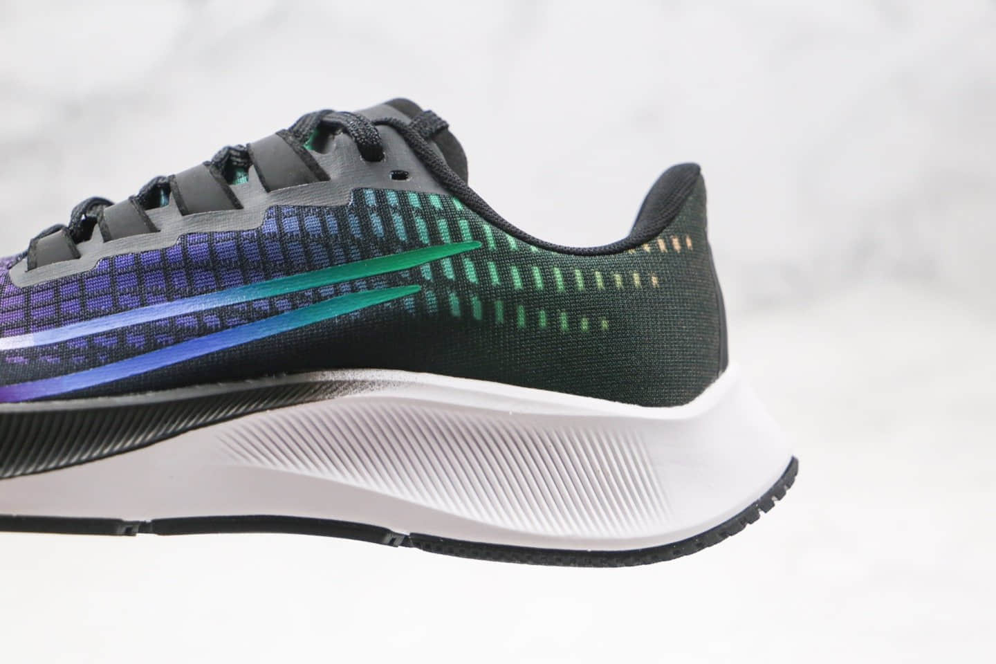耐克Nike Zoom Pegasus 37纯原版本登月37代黑彩虹区分市面通货版本 货号:CV0266-001