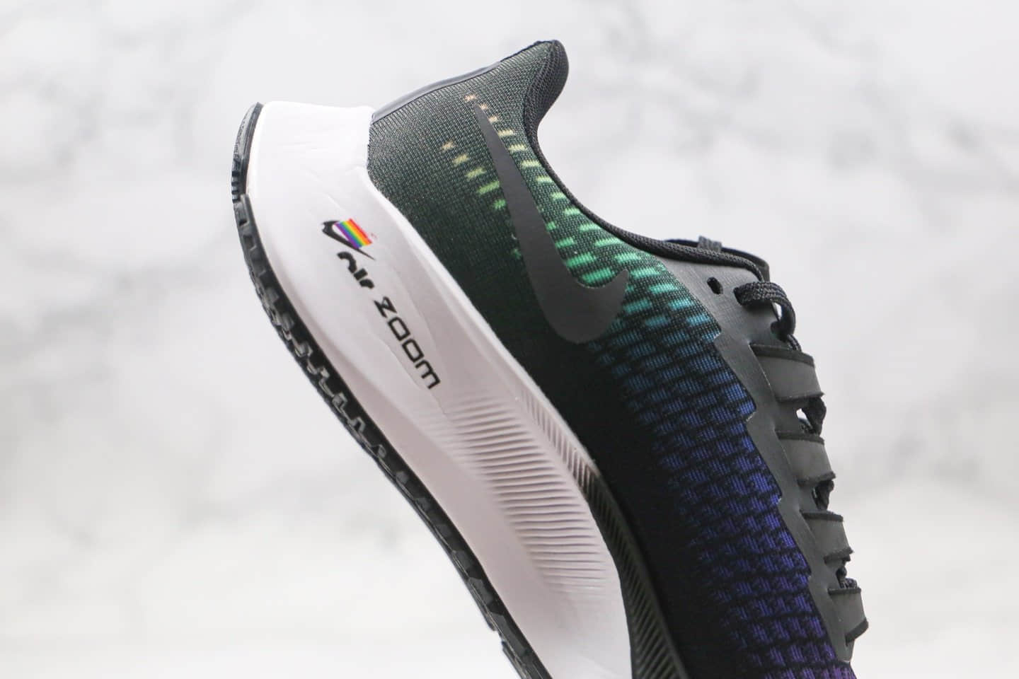 耐克Nike Zoom Pegasus 37纯原版本登月37代黑彩虹区分市面通货版本 货号:CV0266-001