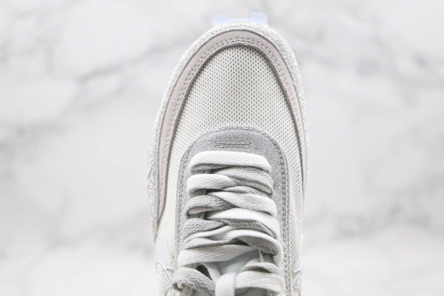 耐克Sacai x Nike LVD Waffle Daybreak纯原版本联名解构华夫跑鞋闪银原装抽屉礼盒 货号:BV5053-100