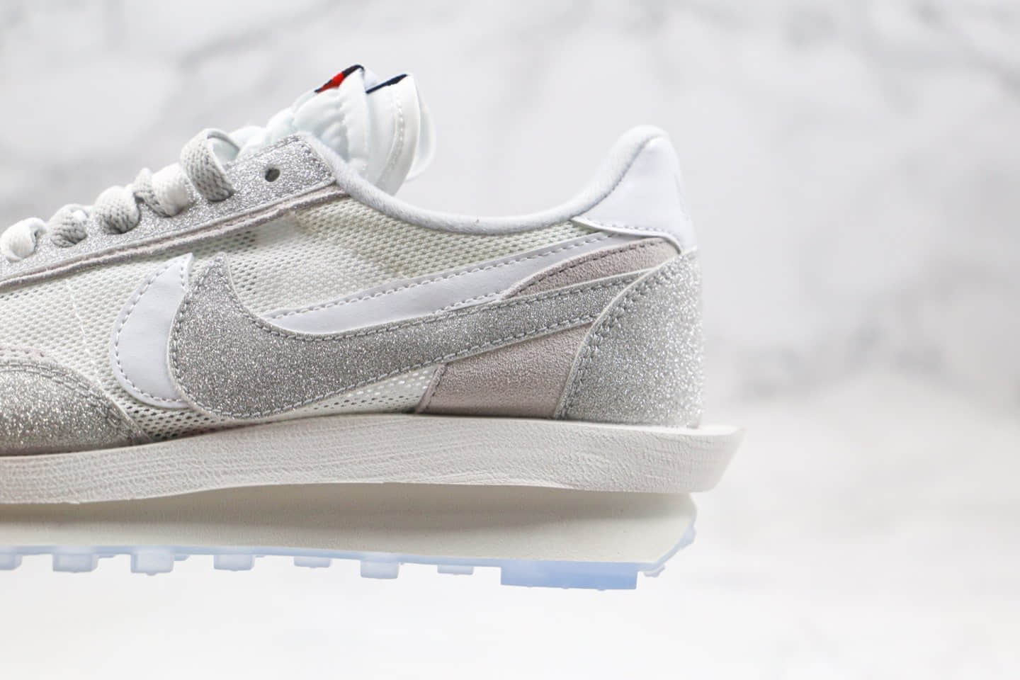 耐克Sacai x Nike LVD Waffle Daybreak纯原版本联名解构华夫跑鞋闪银原装抽屉礼盒 货号:BV5053-100