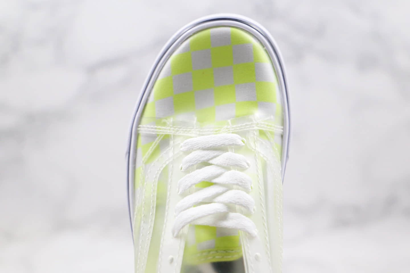 万斯Vans Silp Skool公司级版本低帮棋盘格子双层外壳荧光黄色原楦头纸板打造原鞋开模一比一制作