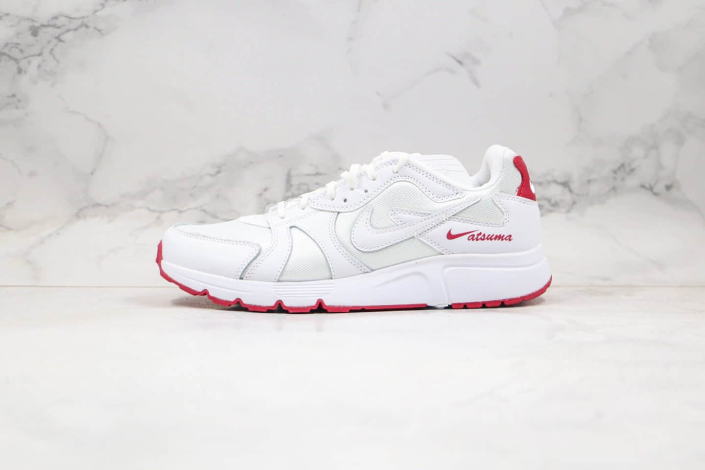 耐克Nike Atsuma纯原版本复古慢跑鞋白红色原楦头纸板打造原盒原标 货号:CD5461-102