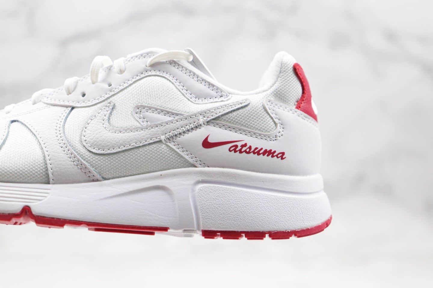 耐克Nike Atsuma纯原版本复古慢跑鞋白红色原楦头纸板打造原盒原标 货号:CD5461-102