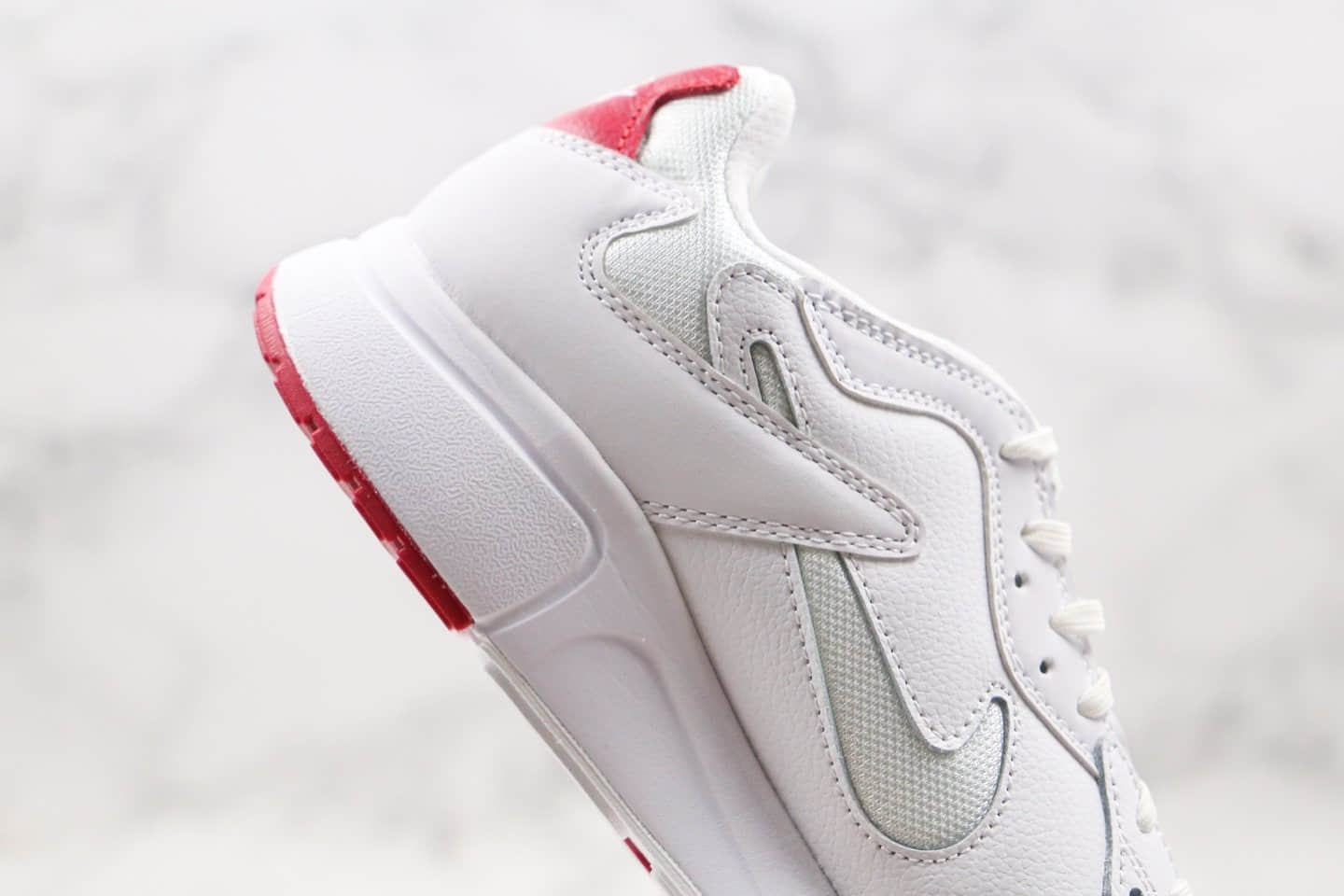 耐克Nike Atsuma纯原版本复古慢跑鞋白红色原楦头纸板打造原盒原标 货号:CD5461-102