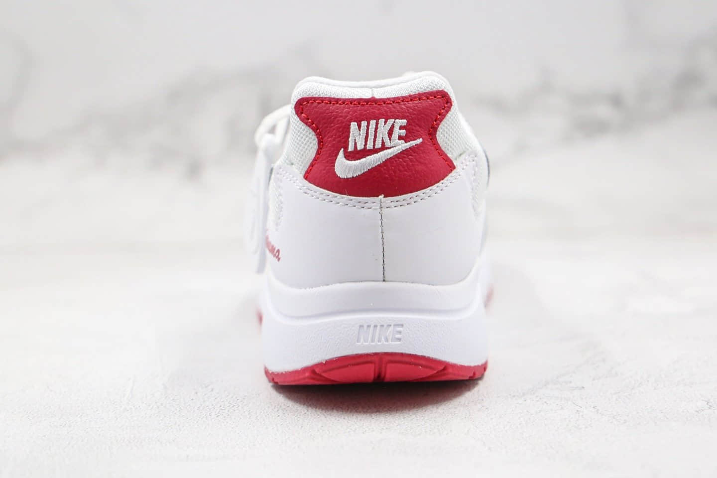耐克Nike Atsuma纯原版本复古慢跑鞋白红色原楦头纸板打造原盒原标 货号:CD5461-102
