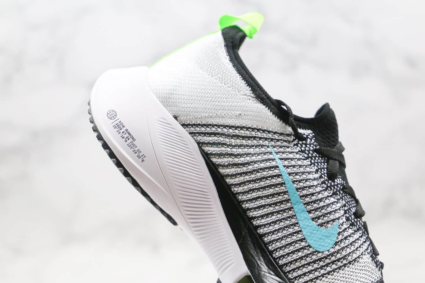 耐克Nike Air Zoom Alphafly NEXT%「破纪录」纯原版本马拉松慢跑鞋黑蓝色内置真碳板气垫支持高强度长跑 货号:CZ1514-002