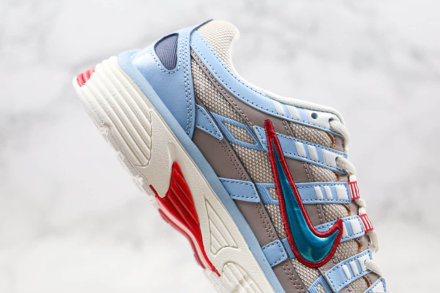 耐克Nike P-6000纯原版本复古老爹鞋蓝红色原盒原标原档案数据开发 货号:CK2961-131