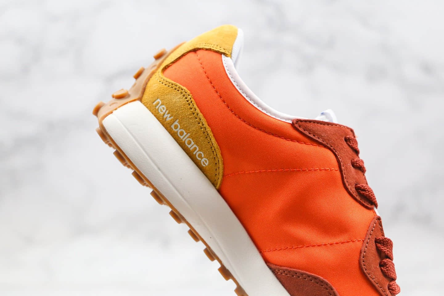 新百伦New Balance 327纯原版本复古慢跑鞋棕橙色原盒原标原档案数据开发 货号:WS327CLA
