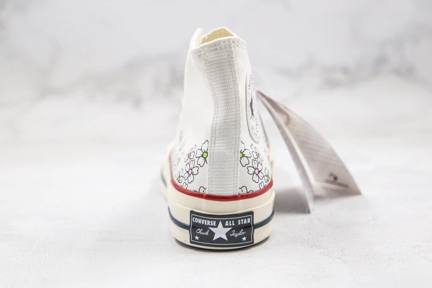 匡威CONVERSE Chuck 70S公司级版本高帮樱花花卉碎花小雏菊配色硫化帆布鞋正确双围条硫化蓝底