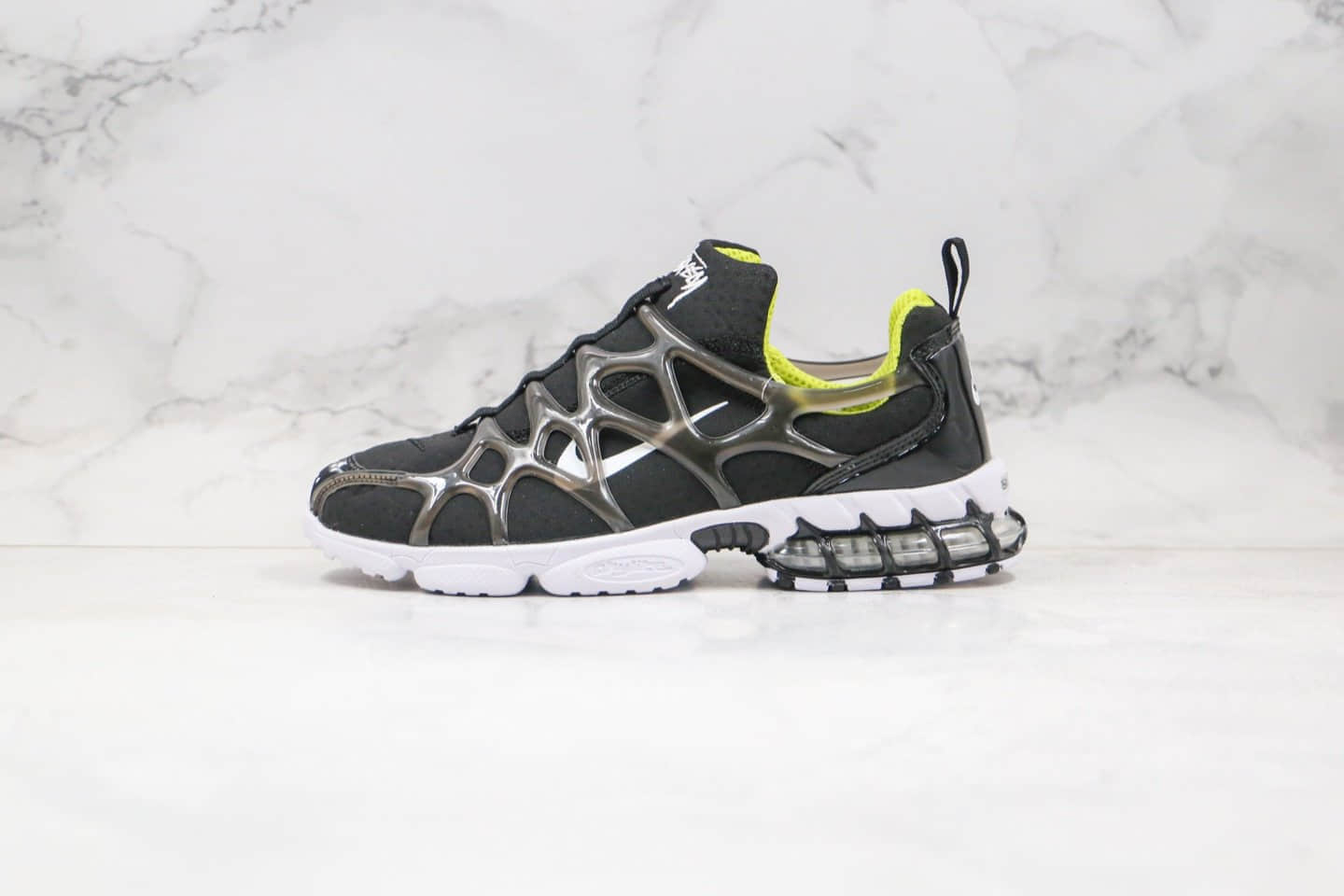 耐克Nike Air Zoom Spiridon Caged 2纯原版本斯图西袜子鞋镂空黑色内置气垫原档案数据开发 货号:CJ9918-001