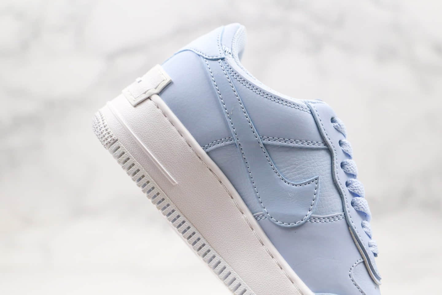 耐克Nike Air Force 1 Shadow纯原版本空军一号增高板鞋浅蓝色区别市面通货 货号:CV3020-400