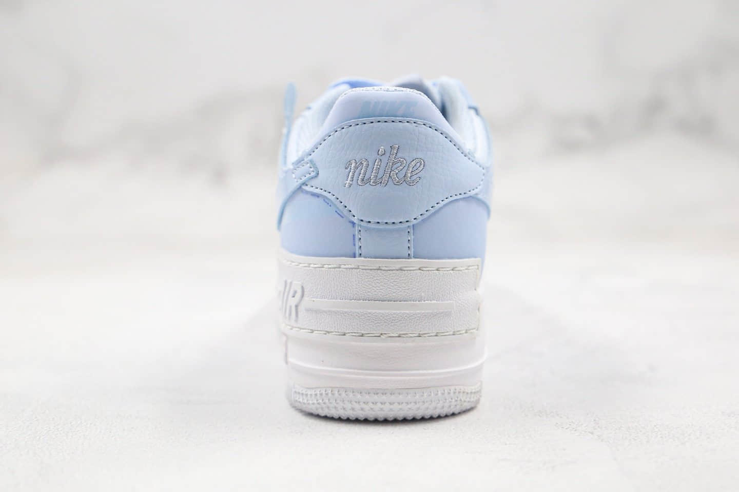 耐克Nike Air Force 1 Shadow纯原版本空军一号增高板鞋浅蓝色区别市面通货 货号:CV3020-400