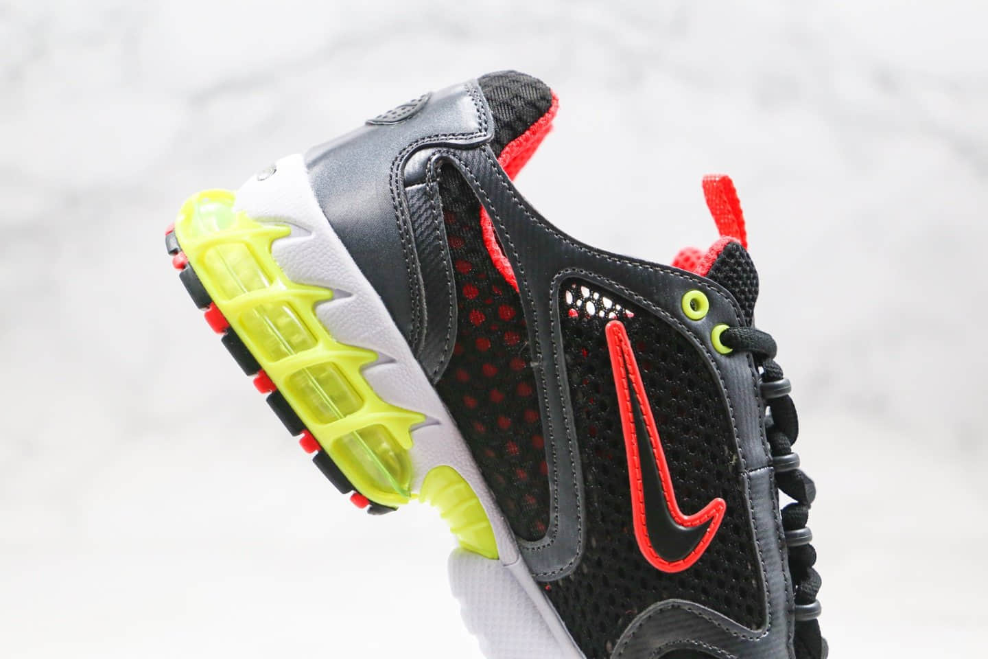 耐克Nike Air Zoom Spiridon Caged 2 x Stussy纯原版本斯图西联名款斯皮里东牢笼2代乌金闪银原盒原标 货号：CD3613-002