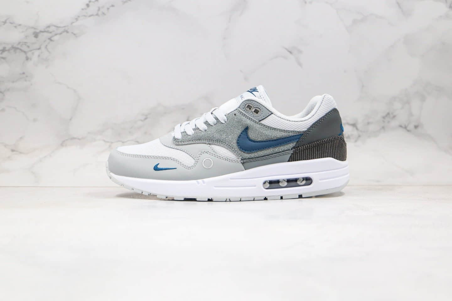 耐克Nike Air Max 1纯原版本气垫鞋烟灰色伦敦版阿姆斯特丹联名款内置气垫原档案数据开发 货号:CV1639-001