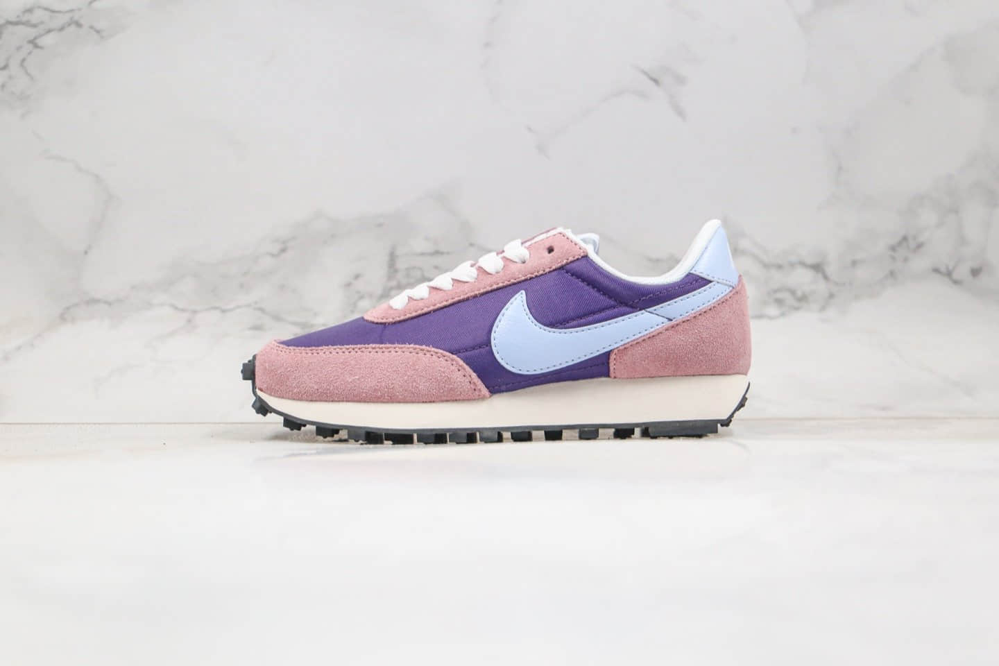 耐克Nike Wmns Daybreak公司级版本破晓系列系华夫跑鞋脏粉蓝紫色原楦开发 货号:CV2179-545