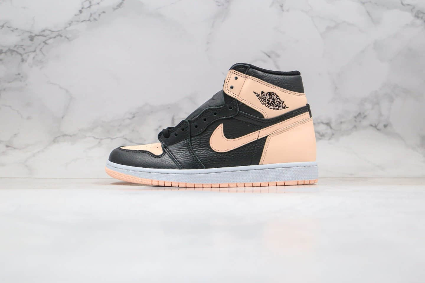 乔丹Air Jordan 1 High OG“Crimson Tint”(GS)公司级版本AJ1黑粉脚趾原楦开发后跟完美定型 货号:575441-081