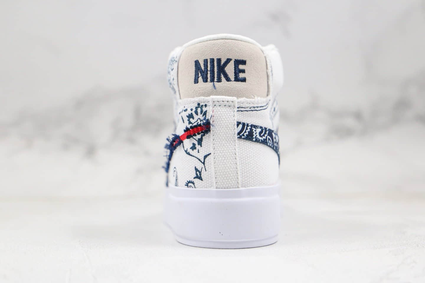 耐克Nike SB Blazer Edge纯原版本高帮SB板鞋拆线涂鸦白黑红色内置Zoom原档案数据开发 货号:CI3833-200