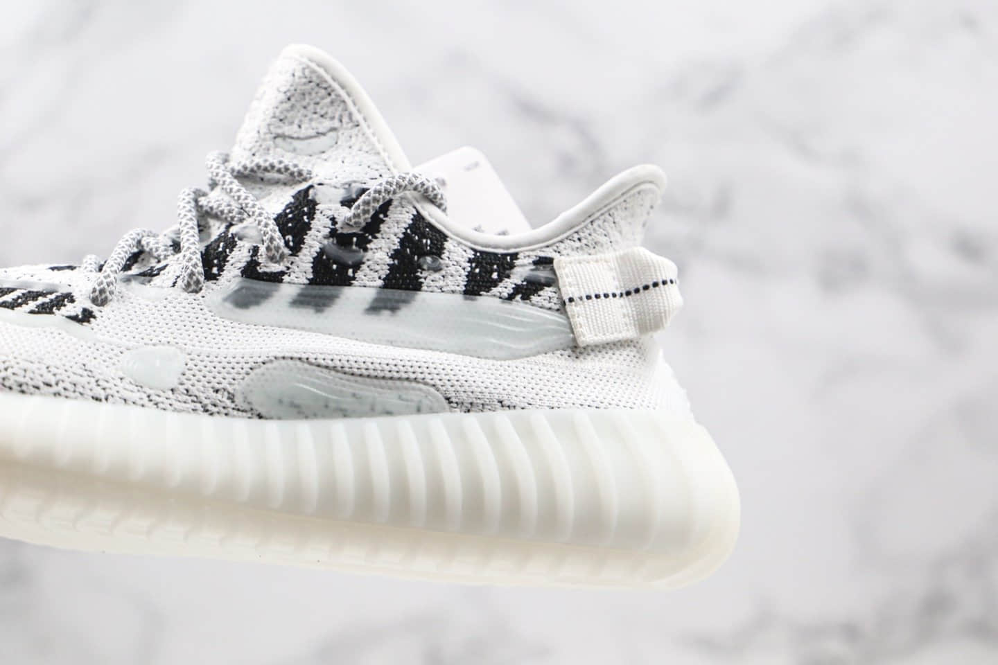 阿迪达斯Adidas Yeezy 350 V3 white water drop纯原版本椰子350V3新斑马水滴夜光天使内置真爆米花缓震大底 货号:FC9212