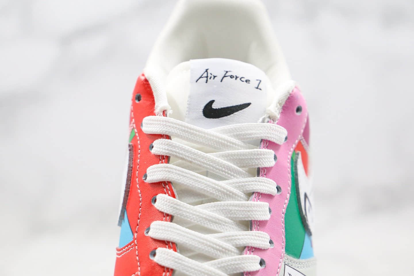 耐克Ruohan Wang x Nike Air Force 1 Low(2020)纯原版本插画师联名款自然循环彩绘涂鸦配色低帮空军一号内置气垫原盒原标 货号:CZ3990-900