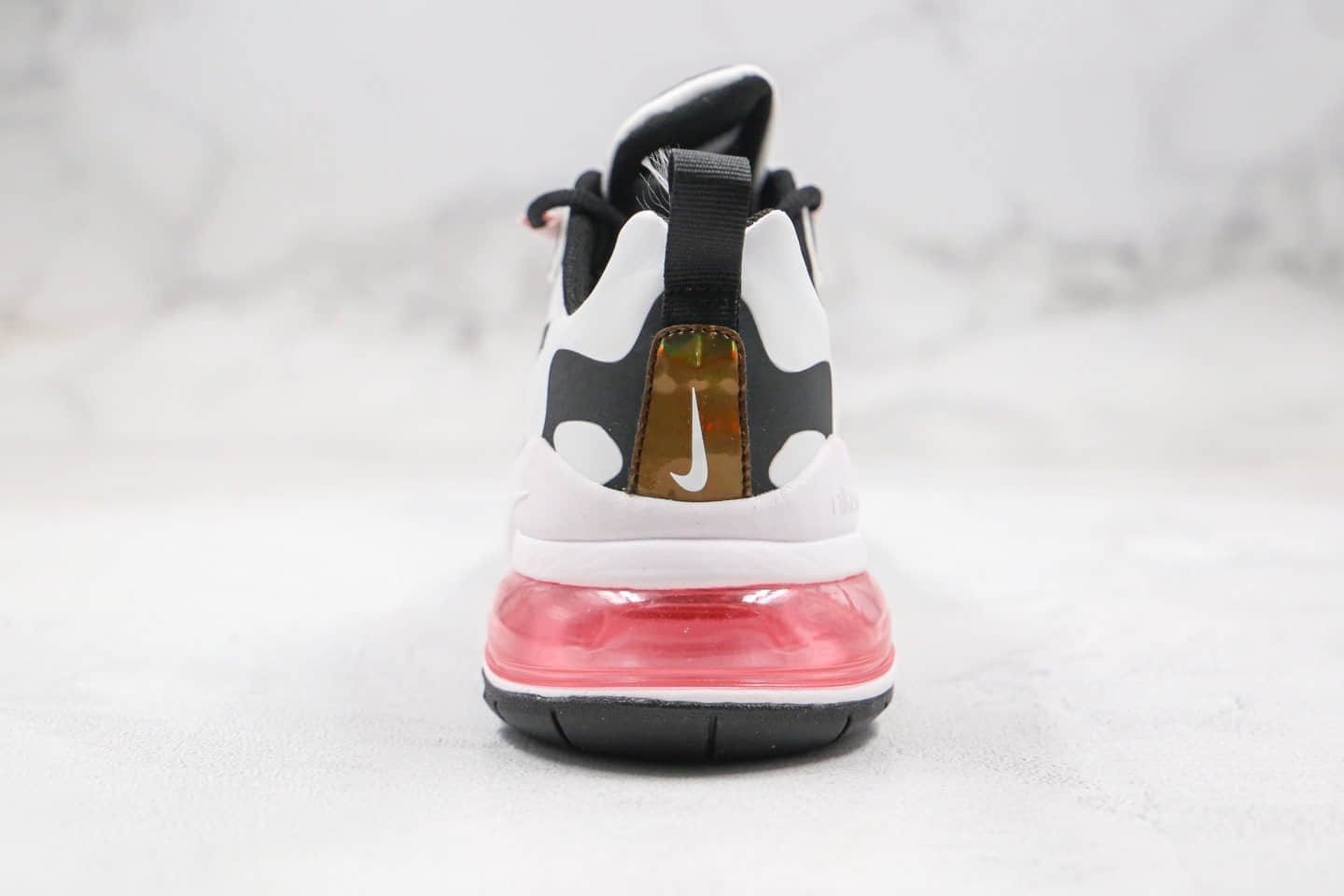 耐克Nike React Air Max 270纯原版本半掌气垫Max270白黑金粉色内置真小潘气垫原盒原标 货号:CU4752-100