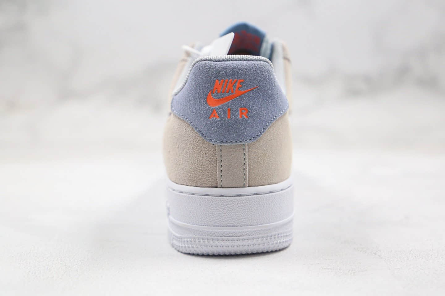 耐克Nike Air Force 1 07 LV8 Indigo Fog纯原版本低帮空军一号编织格子勾米白蓝色靛蓝色雾内置气垫 货号:CK4383-001