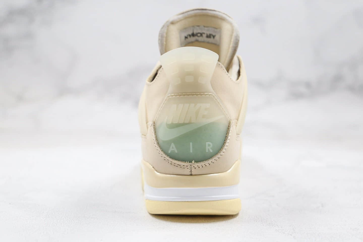 乔丹Off-White™ x Air Jordan AJ4 Retro Cream Sail纯原版本蝉翼OW联名款米白色AJ4内置气垫原楦头纸板打造 货号:CV9388-100