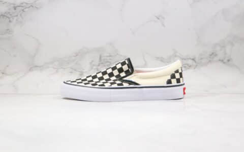 万斯Vans Slip On Pro公司级版本低帮棋盘格子黑白色一脚蹬内置钢印原档案数据开发 货号:VN0A347VAPK