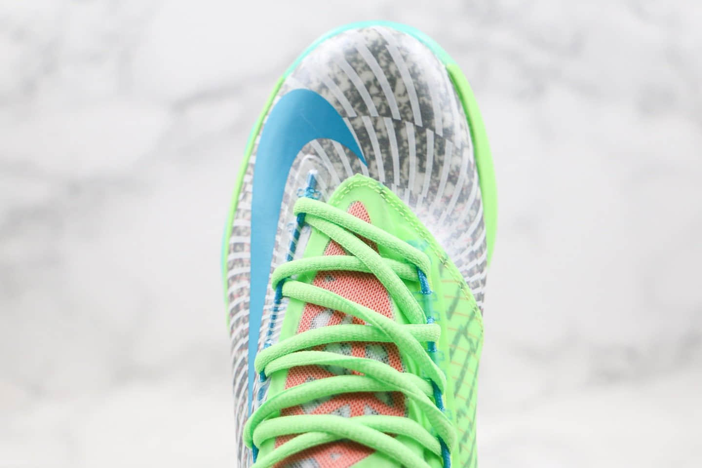 耐克Nike Zoom KD VI EP SJX纯原版本杜兰特6代篮球鞋灰绿蓝色支持实战原档案数据开发 货号:599424-121