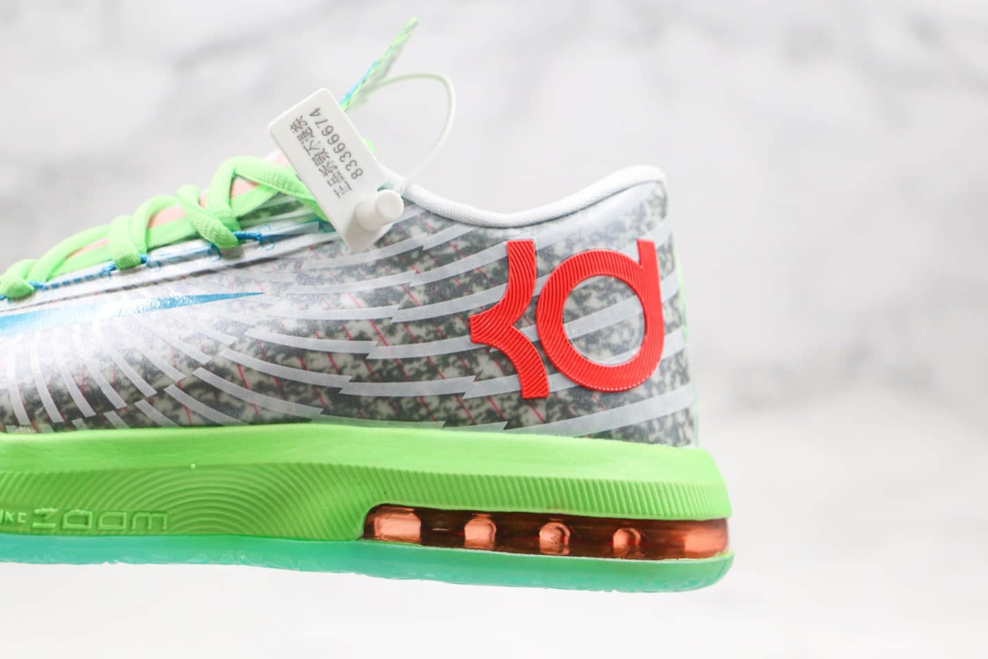 耐克Nike Zoom KD VI EP SJX纯原版本杜兰特6代篮球鞋灰绿蓝色支持实战原档案数据开发 货号:599424-121