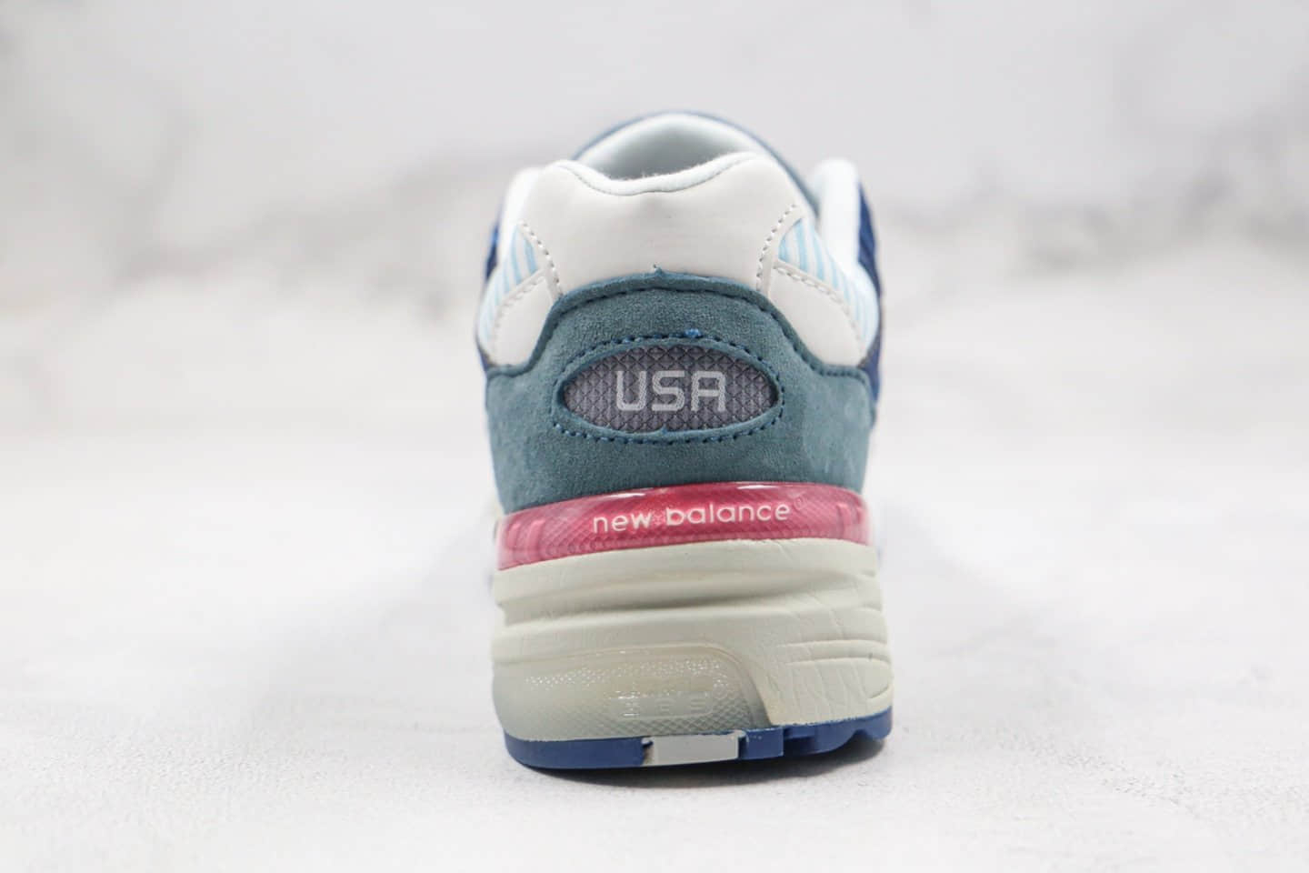新百伦New Balance Made in USA M992纯原版本美产血统NB992蓝粉色原鞋开模一比一打造 货号:W992NT