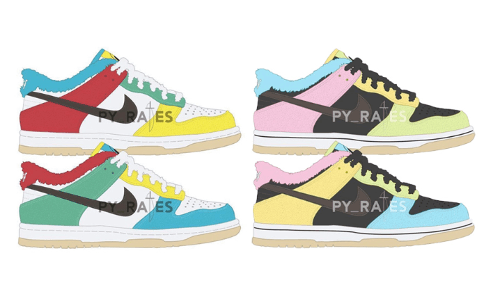 鸳鸯设计+吸睛撞色!两双Dunk Low新品明年登场!